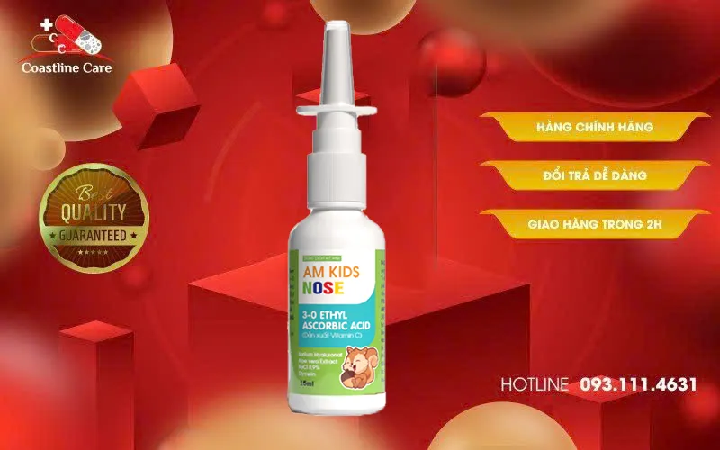 AM Kids Nose - Hỗ Trợ Cải Thiện Nghẹt Mũi Ở Trẻ (Hộp 15ml) 1 AM Kids Nose giúp bé thông mũi và thở dễ dàng hơn