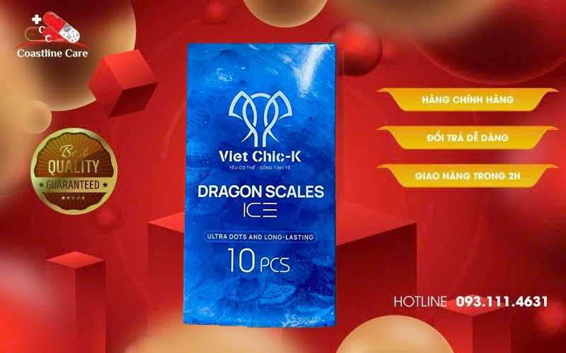 Bao cao su kéo dài thời gian Viet Chic-k Dragon Scales ICE