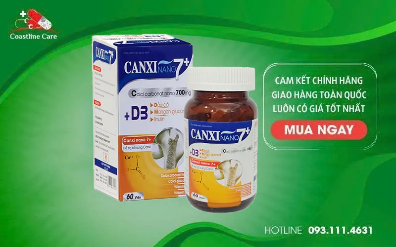 Canxi Nano 7+ hỗ trợ phát triển chiều cao