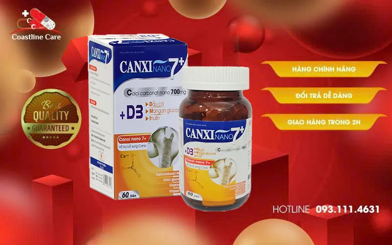 Canxi Nano 7+ hỗ trợ xương răng chắc khỏe