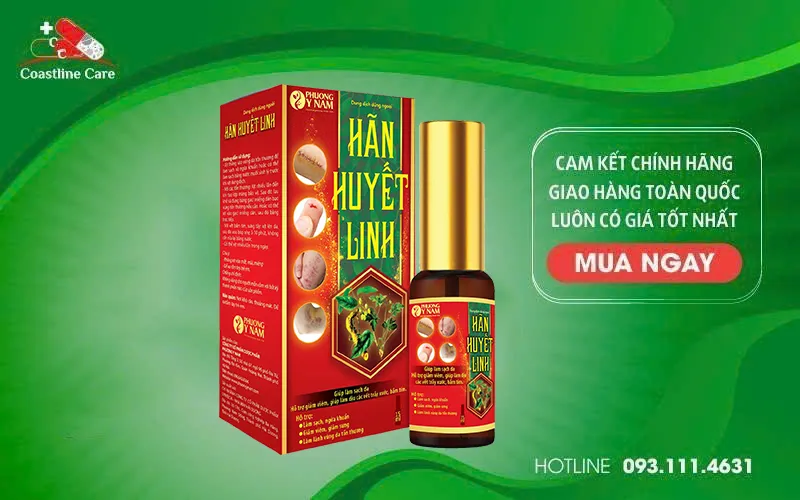Dung dịch dùng ngoài Hãn Huyết Linh hỗ trợ giảm viêm