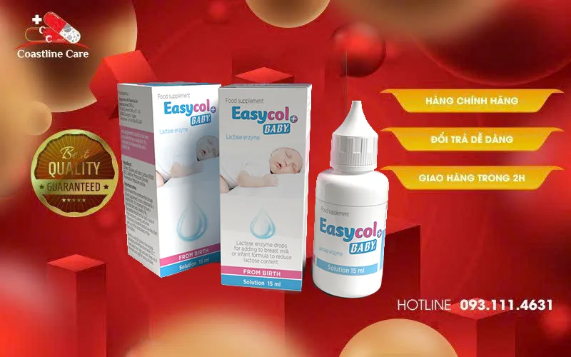 Easycol Baby bổ sung enzym lactase