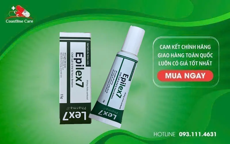 Gel Bôi Da Epilex7 giảm viêm da do zona thần kinh