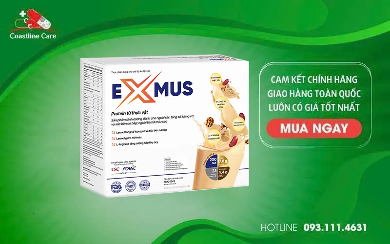ExMus Protein chứa đạm tinh chế từ thực vật