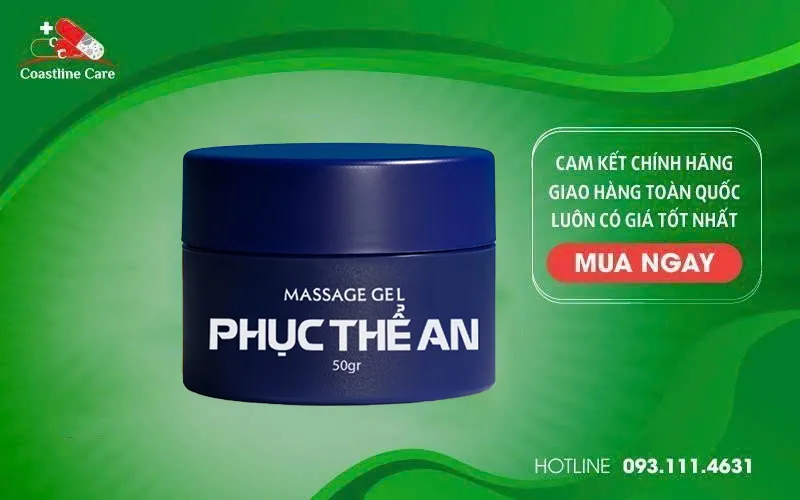 Gel Massage Phục Thể An dùng để massage và làm ấm