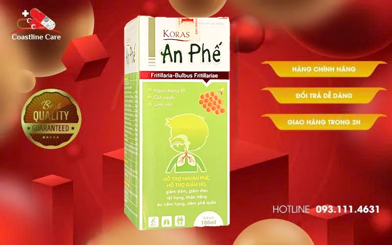 Koras An Phế - Hỗ Trợ Giảm Ho, Giảm Đau Rát Họng (Hộp 100ml) 1 Koras An Phế hỗ trợ giảm ho