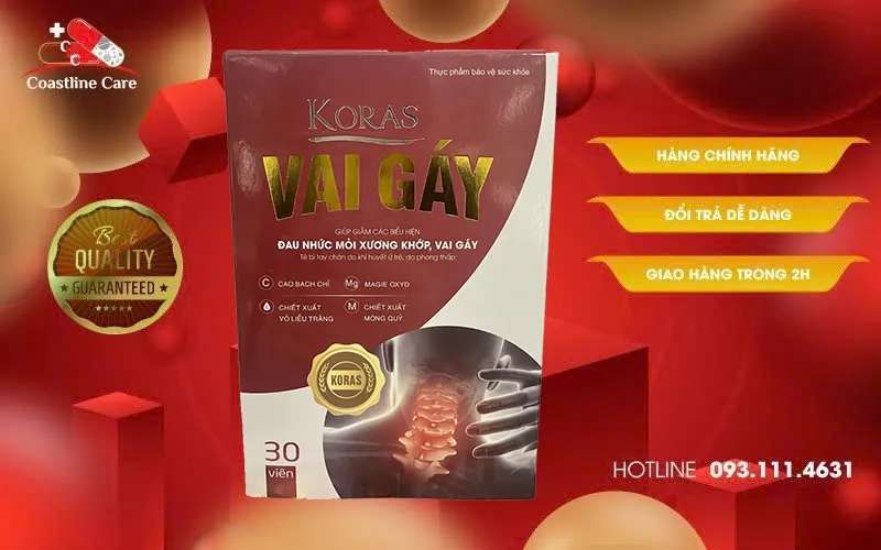 Koras Vai Gáy giúp giảm đau nhức mỏi xương khớp