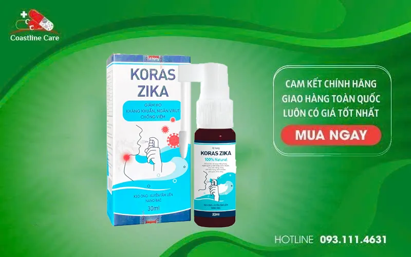 Koras Zika bảo vệ vùng miệng họng