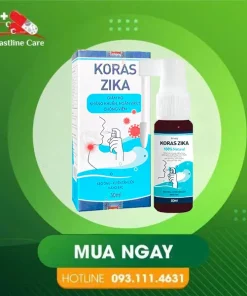 Koras Zika - Hỗ Trợ Làm Sạch Miệng & Họng (Hộp 30ml)Koras Zika giúp giảm ngứa họng