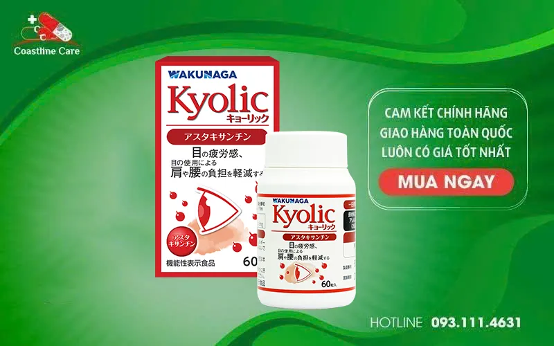 Kyolic Astaxanthin giảm mỏi mắt