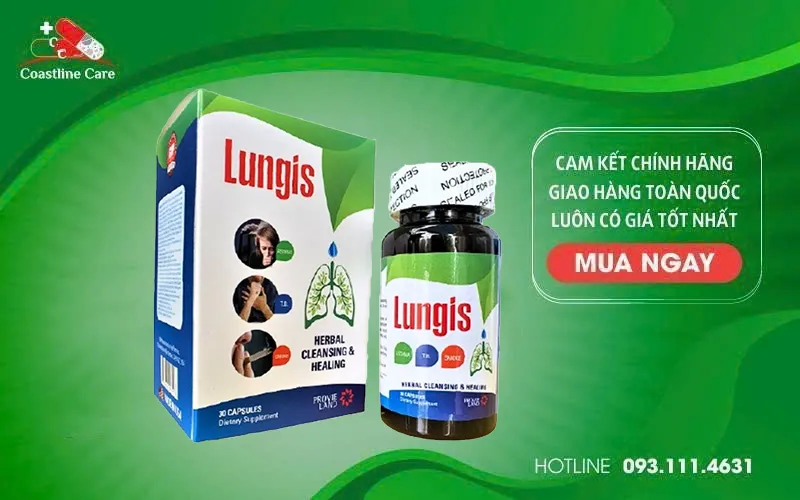 Lungis - Hỗ Trợ Thanh Lọc Phổi (Hộp 30 Viên) 2 Lungis giảm sung huyết, dịch nhày do viêm họng, mũi, phế quản