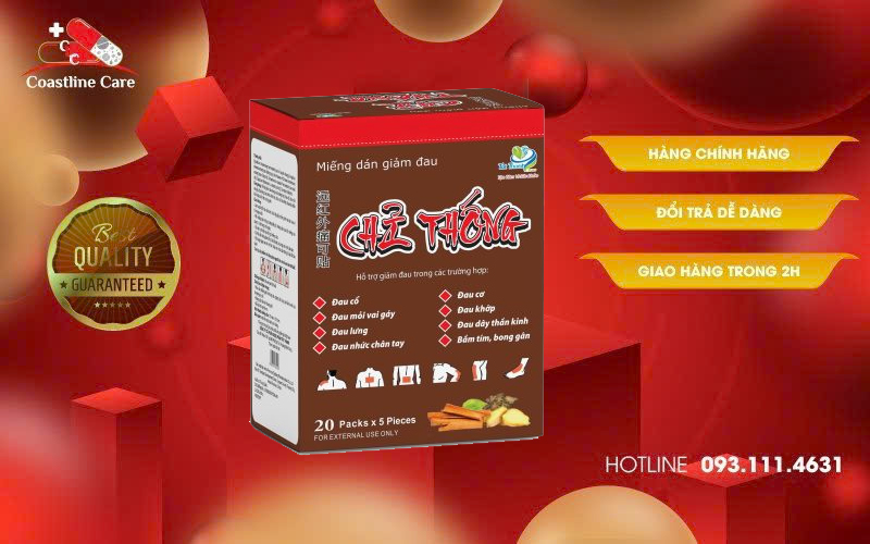 Chỉ Thống hỗ trợ giảm đau khớp, đau dây thần kinh hoặc bầm tím, bong gân