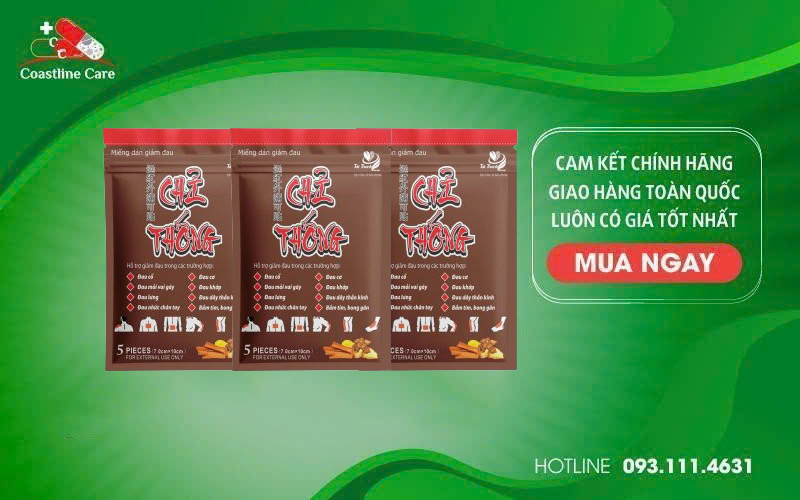 Miếng Dán Chỉ Thống hỗ trợ giảm đau lưng, đau nhức chân tay, đau cơ