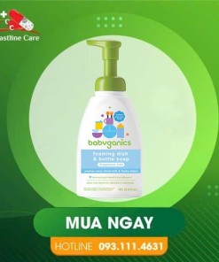 Nước Rửa Đồ Dùng Cho Bé Organic Babyganics Foaming Dish & Bottle Soap Fragrance Free (Chai 473ml)Nước rửa Bình & Đồ dùng Organic Babyganics Foaming Dish & Bottle Soap Fragrance Free không gây dị ứng