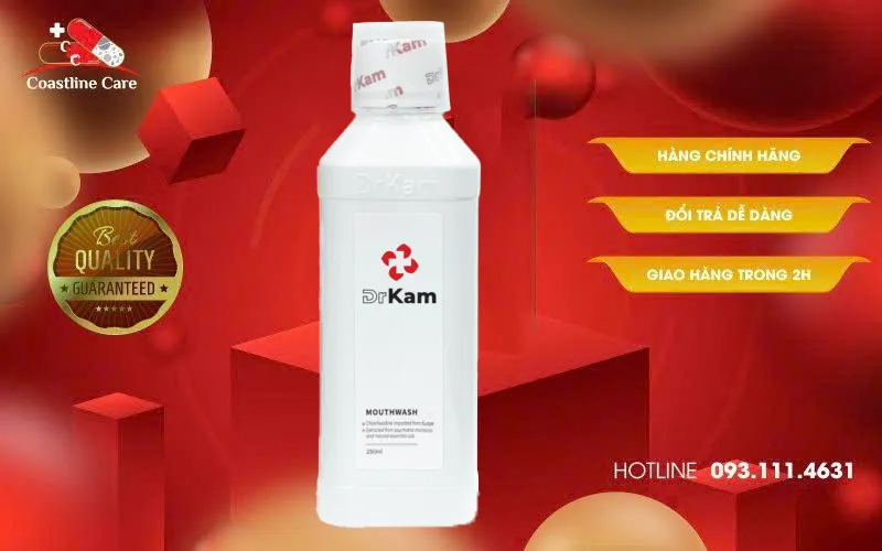 Nước Súc Miệng DrKam hỗ trợ giảm mảng bám