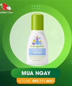 Nước Rửa Organic Babyganics Foaming Travel Dish & Bottle Soap Fragrance Free (Chai 100ml)Nước rửa Bình & Đồ dùng Organic Babyganics Foaming Travel Dish & Bottle Soap Fragrance Free không gây dị ứng
