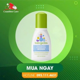Nước Rửa Organic Babyganics Foaming Travel Dish & Bottle Soap Fragrance Free (Chai 100ml)