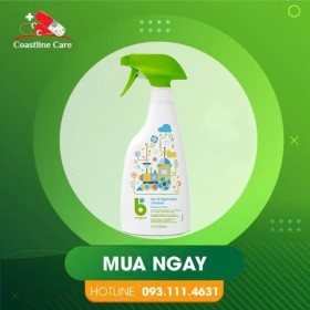 Chai Xịt Vệ sinh Organic Babyganics Toy & High Chair Cleaner Spray (Chai 502ml)