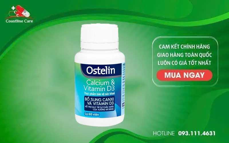 Ostelin Calcium Vitamin D3 bổ sung canxi và vitamin D3