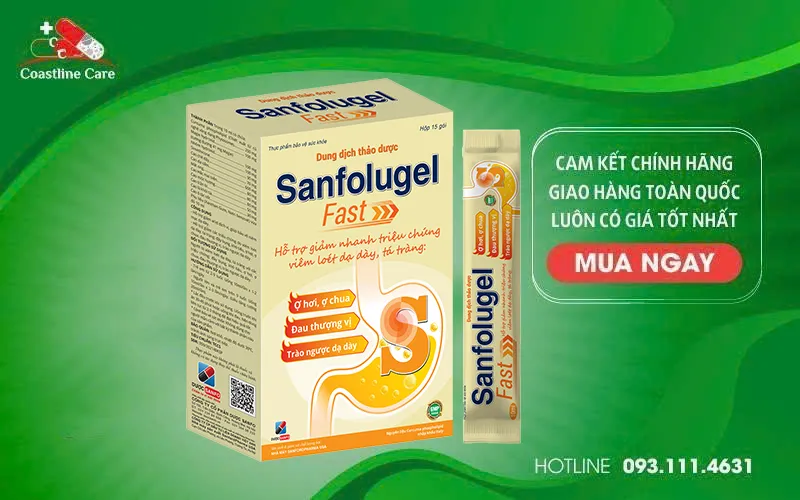 Sanfolugel Fast hỗ trợ giảm acid dịch vị