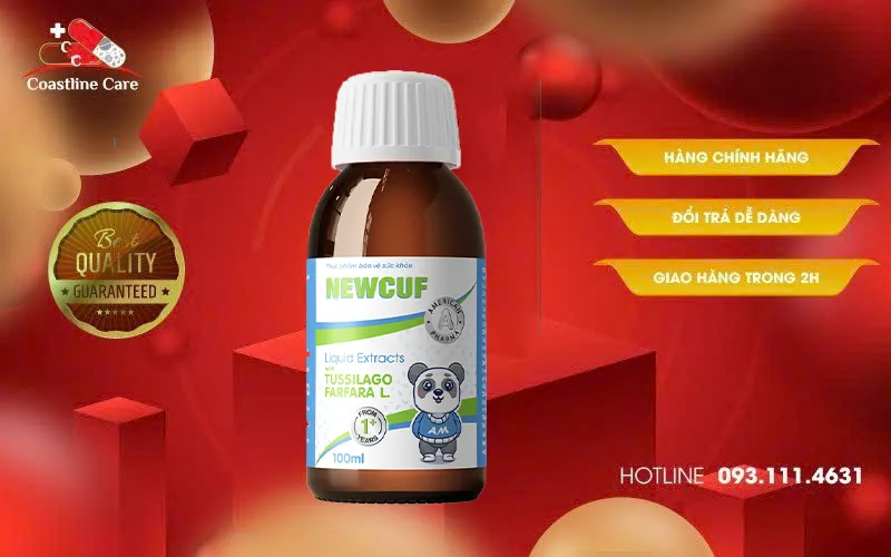 Siro New Cuf - Hỗ Trợ Bổ Phế & Giảm Ho (Hộp 100ml) 1 Siro New Cuf hỗ trợ giảm ho do viêm phế quản