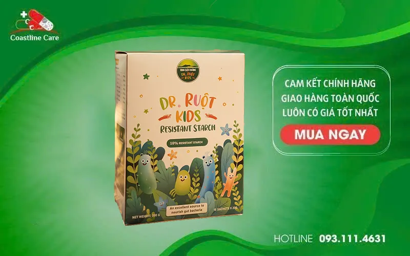 Tinh Bột Kháng Dr Ruột Kids hỗ trợ sức khỏe đại tràng