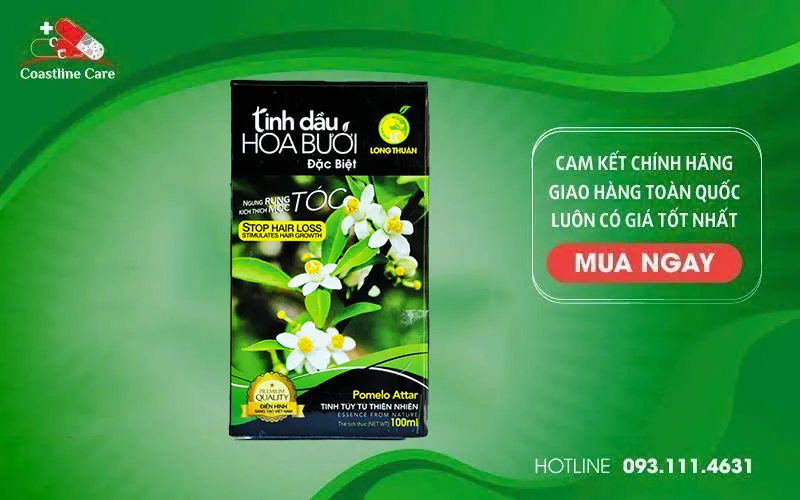 Tinh dầu hoa bưởi đặc biệt Long Thuận chăm sóc sức khỏe tóc