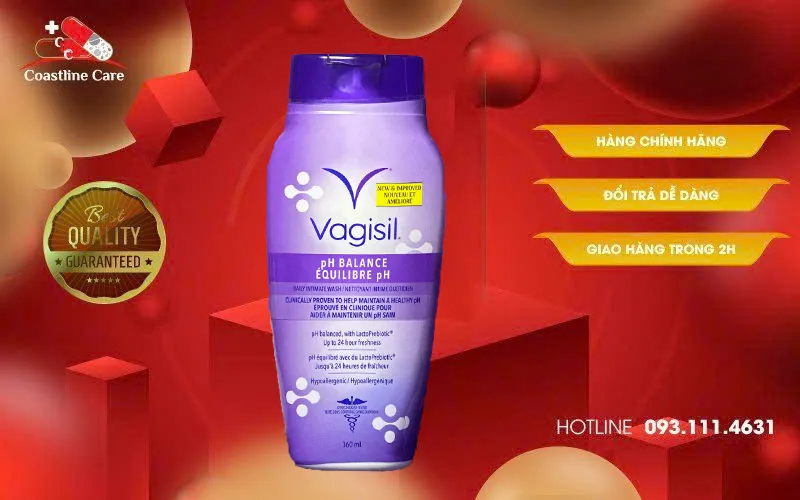 Vagisil pH Balance Daily Intimate Wash làm sạch vùng kín
