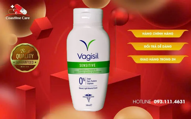 Vagisil Sensitive Daily Intimate Wash duy trì cân bằng độ pH
