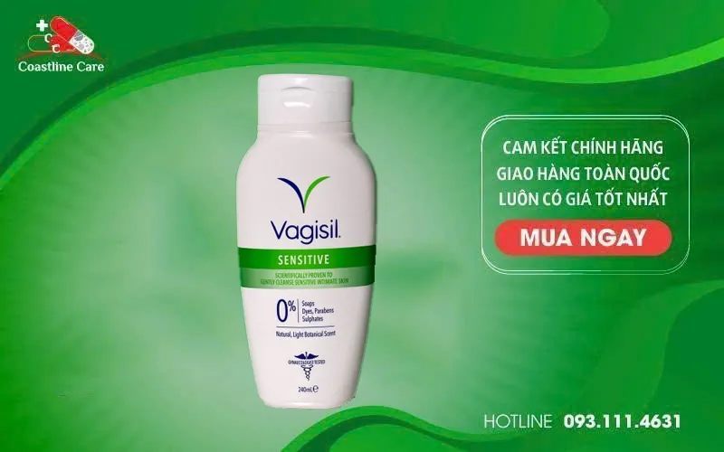 Vagisil Sensitive Daily Intimate Wash làm sạch nhẹ nhàng