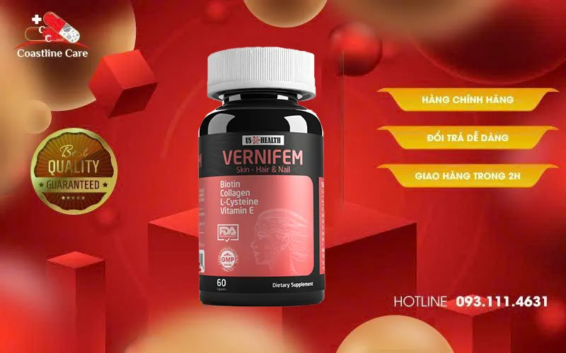 Vernifem phục hồi da móng tóc