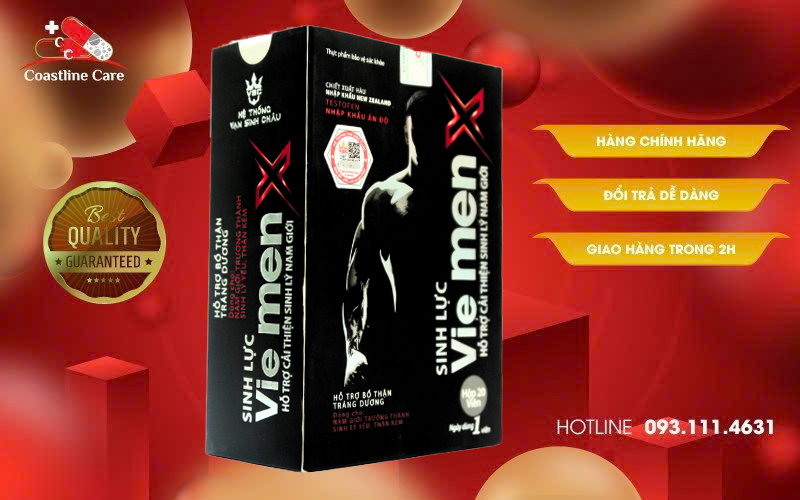 Sinh Lực Vie Men X – Hỗ Trợ Tăng Cường Sinh Lý Nam Giới (Hộp 20 viên) 1 VieMen X hỗ trợ bổ thận