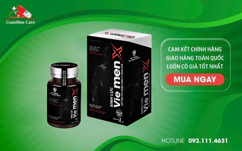 Sinh Lực Vie Men X – Hỗ Trợ Tăng Cường Sinh Lý Nam Giới (Hộp 20 viên) 2 Vie Men X hỗ trợ cải thiện sinh lý nam giới