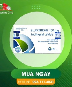 Glutathione 100mg Sublingual Tablets - Viên Ngậm Hỗ Trợ Trắng Da (Hộp 30 Viên)Viên Ngậm Glutathione 100mg hỗ trợ hạn chế lão hóa da
