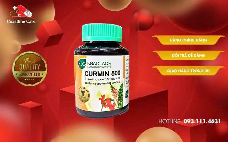 Viên Nghệ Curmin 500 giảm triệu chứng viêm loét dạ dày