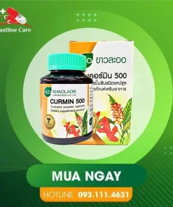 Viên Nghệ Khaolaor Curmin 500 - Hỗ Trợ Bảo Vệ Niêm Mạc Dạ Dày (Hộp 100 Viên)Viên Nghệ Khaolaor Curmin 500 giảm ợ chua