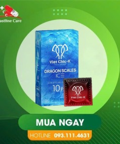 Viet Chic-K Dragon Scales ICE - Bao Cao Su Siêu Mỏng (Hộp 10 Cái)Viet Chic-k Dragon Scales ICE siêu mỏng