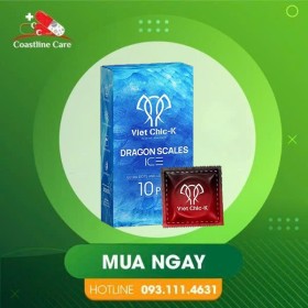 Viet Chic-K Dragon Scales ICE – Bao Cao Su Siêu Mỏng (Hộp 10 Cái)