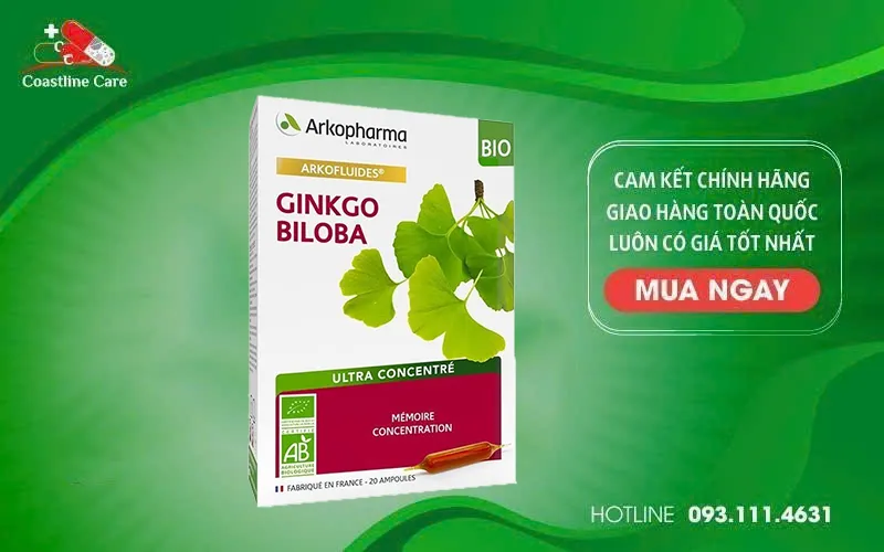 Arkopharma Arkofluides Ginkgo Biloba hỗ trợ cải thiện trí nhớ