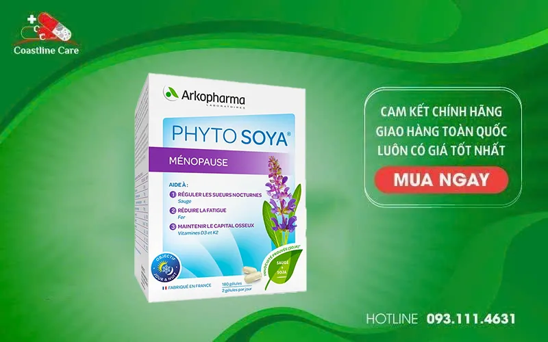 Arkopharma Phyto Soya Menopause hỗ trợ phụ nữ thời kỳ tiền mãn kinh và mãn kinh