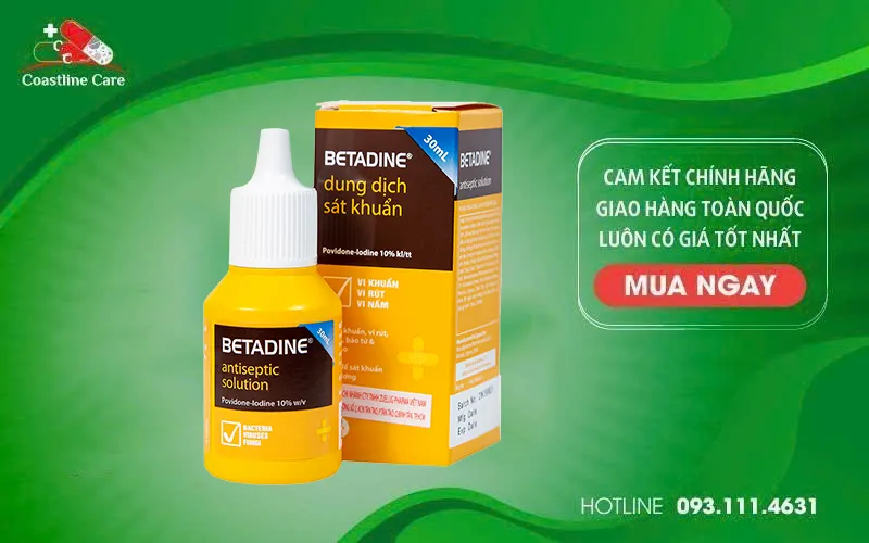 Betadine Antiseptic Solution hỗ trợ vệ sinh cá nhân