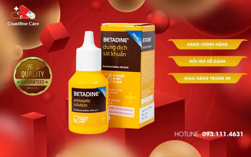 Betadine Antiseptic Solution ngăn ngừa nhiễm khuẩn vết thương sau phẫu thuật