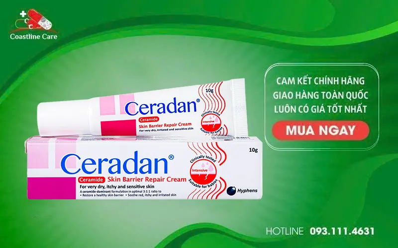 Kem bôi cho bé Ceradan Ceramide dùng được cho mọi vùng da