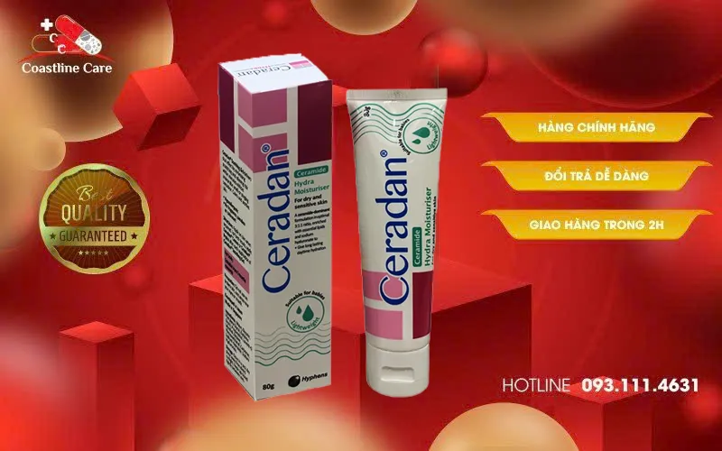 Ceradan Ceramide Hydra Moisturiser duy trì độ ẩm cho da