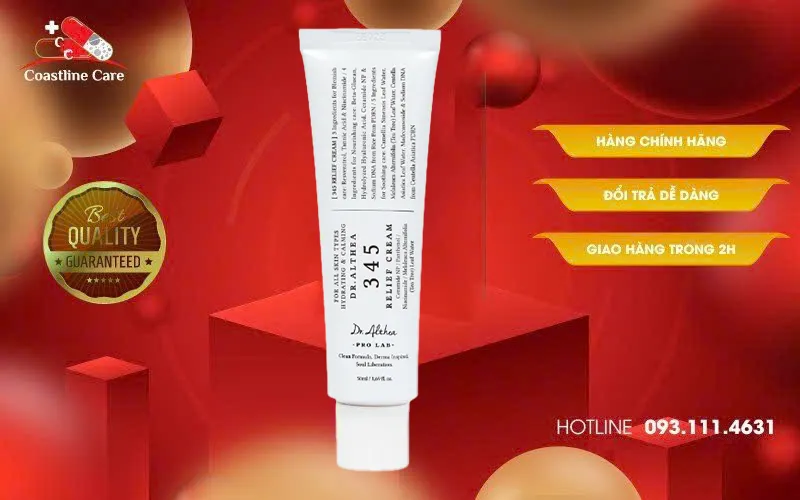 Dr.Althea 345 Relief Cream cung cấp độ ẩm cho da