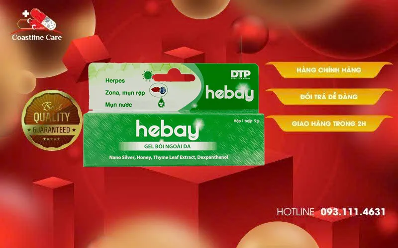 Hebay Gel dùng khi bị mụn rộp