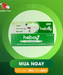 Hebay Gel - Hỗ Trợ Giảm Triệu Chứng Do Virus Herpes Gây Ra (Tuýp 5gr)Hebay Gel hỗ trợ điều trị các triệu chứng do virus Herpes gây ra