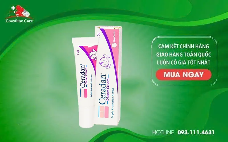 Kem chống hăm tã Ceradan Diaper Cream
