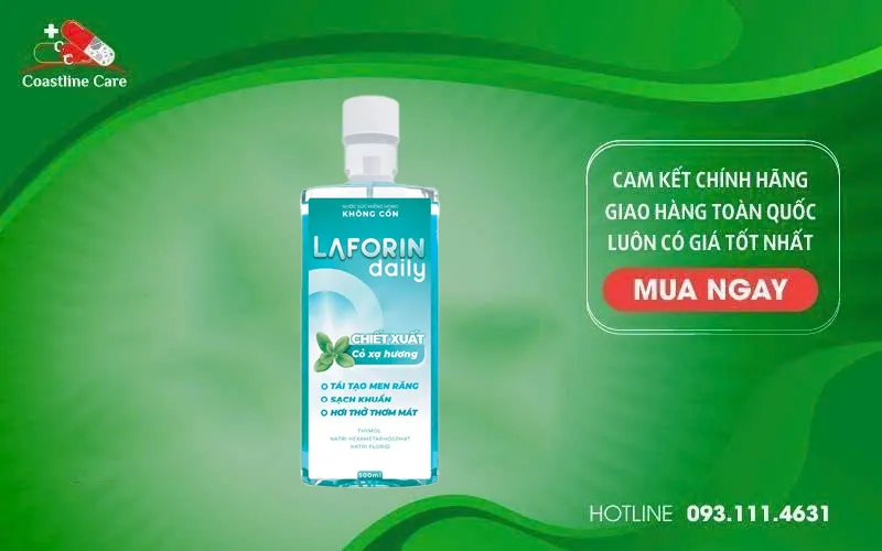 Nước Súc Miệng Laforin Daily mang lại hơi thở thơm mát dài lâu