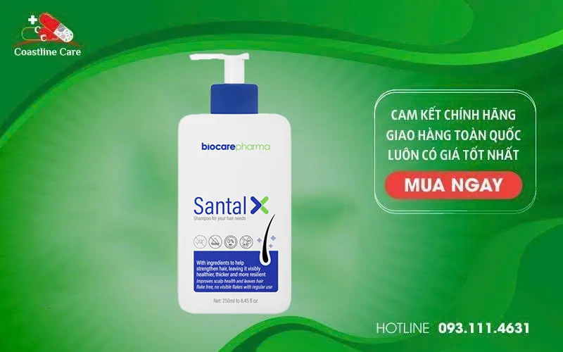 Santal X giảm nấm da đầu